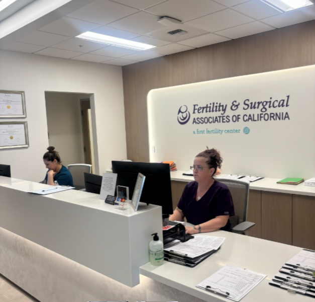 A front lobby view of a Fertility & Surgical Associates of California clinic location